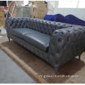 Living moderne Maison de canapé Chesterfield tufted Cuir